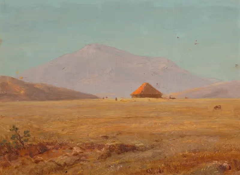 Гористое плато с хижиной by Фредерик Эдвин Чёрч, 1890 — digital art print download