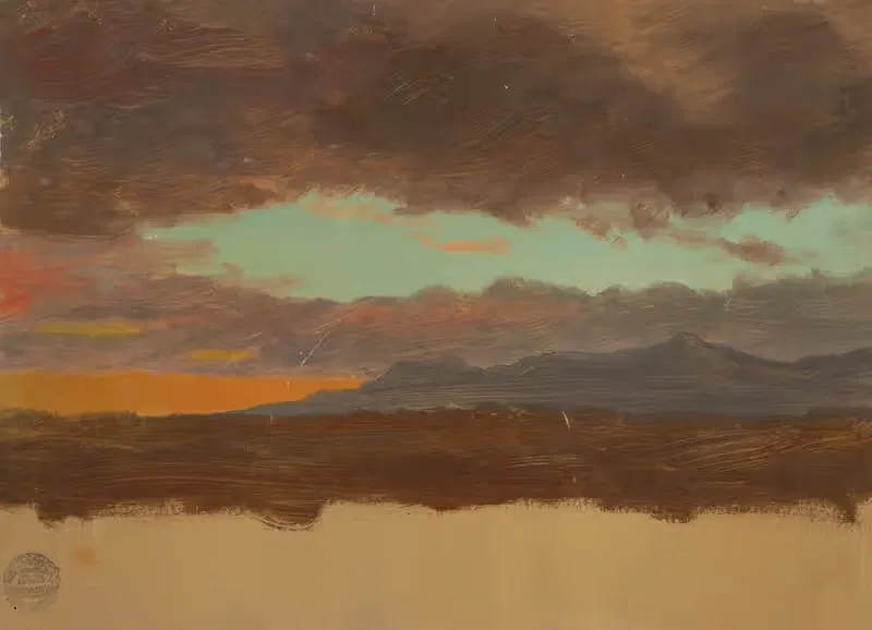Sunset over Hudson Valley by Frederic Edwin Church — digital art print download