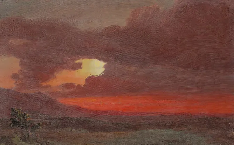 Закат, Гудзон, Нью-Йорк by Фредерик Эдвин Чёрч, 1861 — digital art print download
