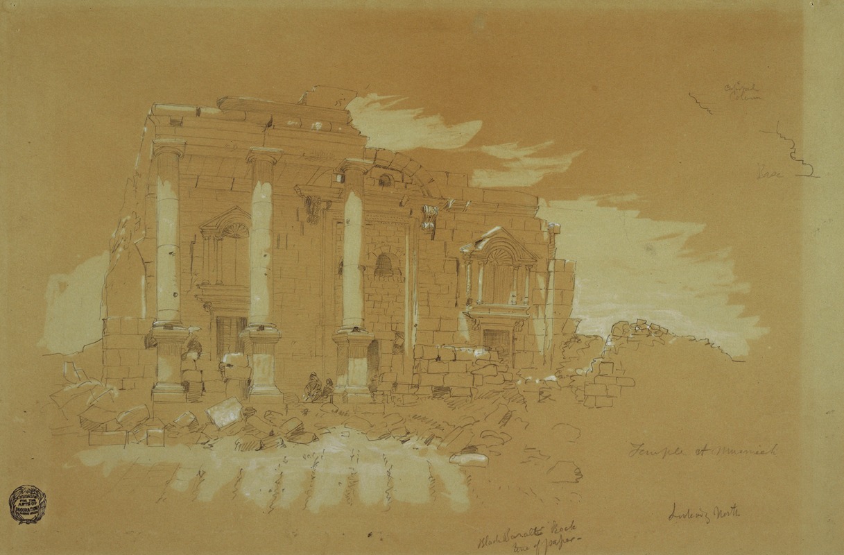 Temple at Mismiyeh, Syria — Frederic Edwin Church