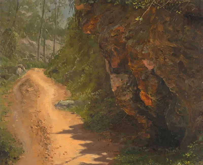Лесная тропа, Ямайка by Фредерик Эдвин Чёрч, 1865 — digital art print download