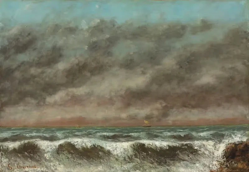 Морской пейзаж by Гюстав Курбе, 1869 — digital art print download