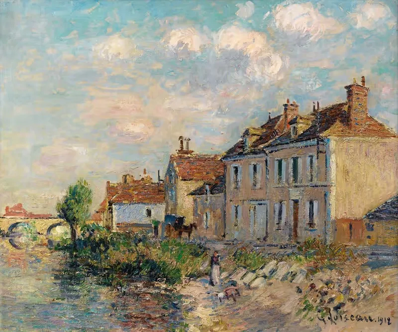Le Quai Saint-Martin, Auxerre — Gustave Loiseau