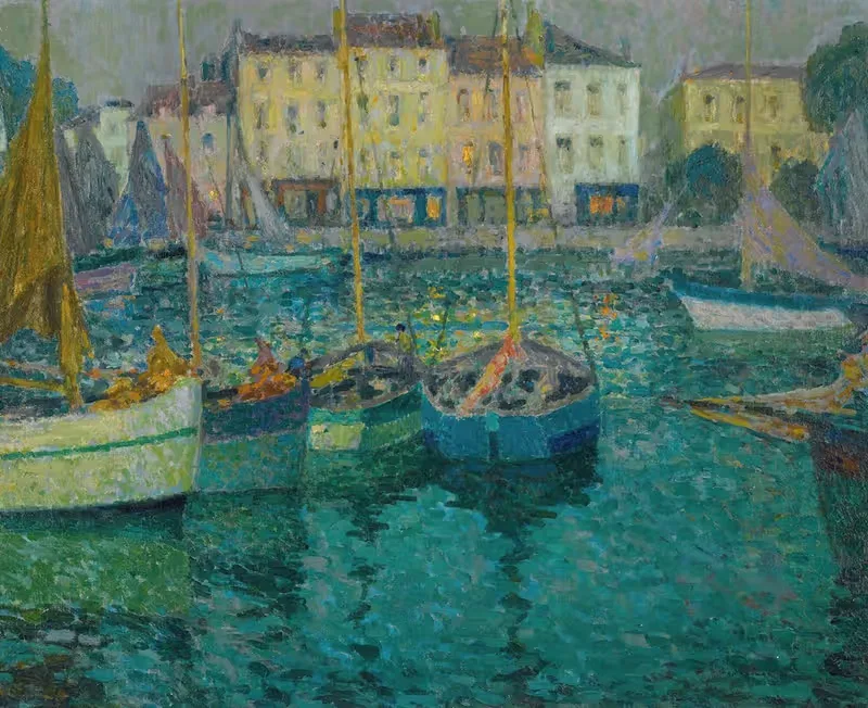 Les Barques À La Rochelle by Henri Le Sidaner, 1923 — digital art print download