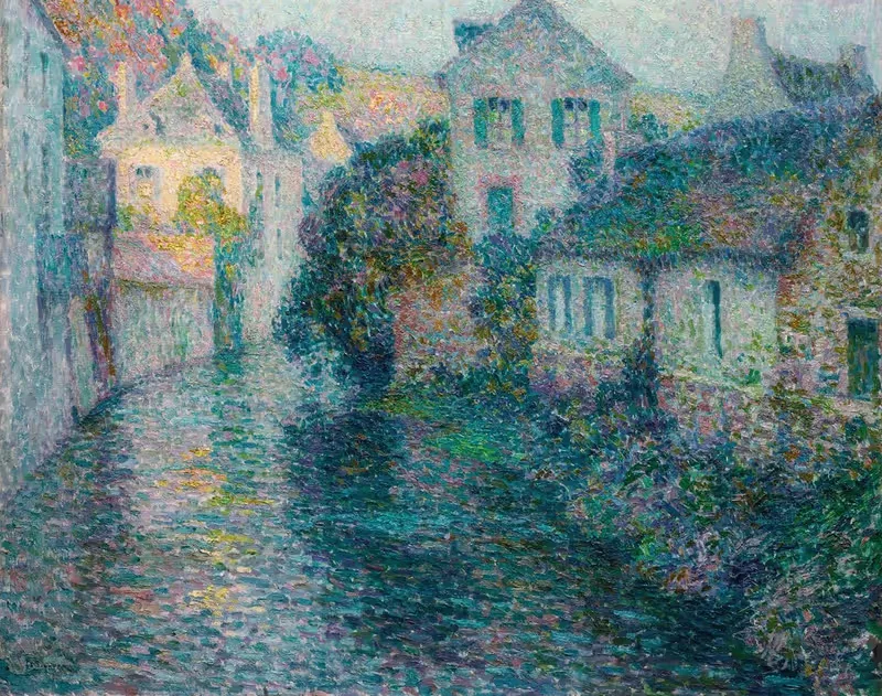 Старые дома, Кимперле by Анри Ле Сиданер, 1919 — digital art print download