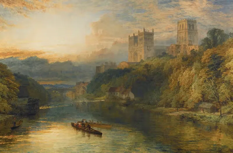 Durham Cathedral From The River by Henry Dawson, 1876 — digital art print download