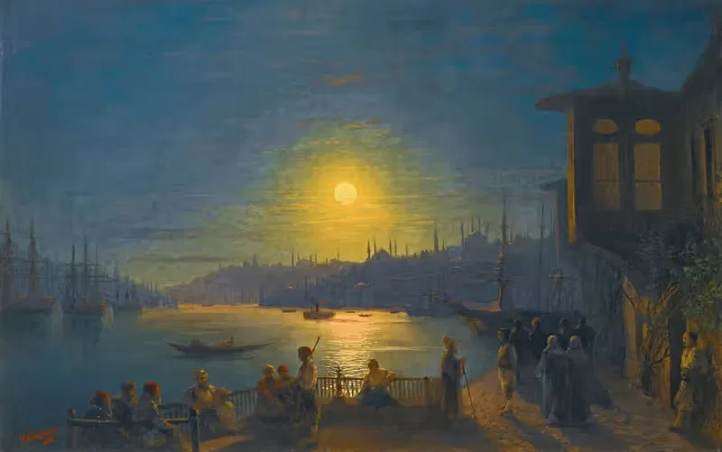 Moonrise Over The Golden Horn — Ivan Konstantinovich Aivazovsky