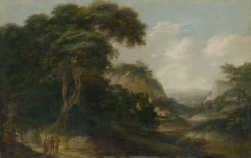 Пейзаж с фигурами by Франц Иоахим Бейх, 1720–1730 — digital art print download