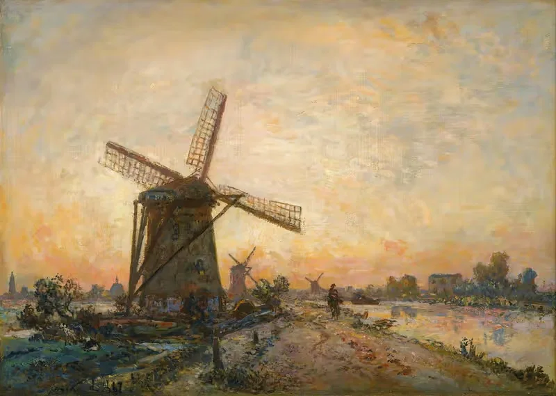 Halage En Hollande by Johan Barthold Jongkind, 1867 — digital art print download