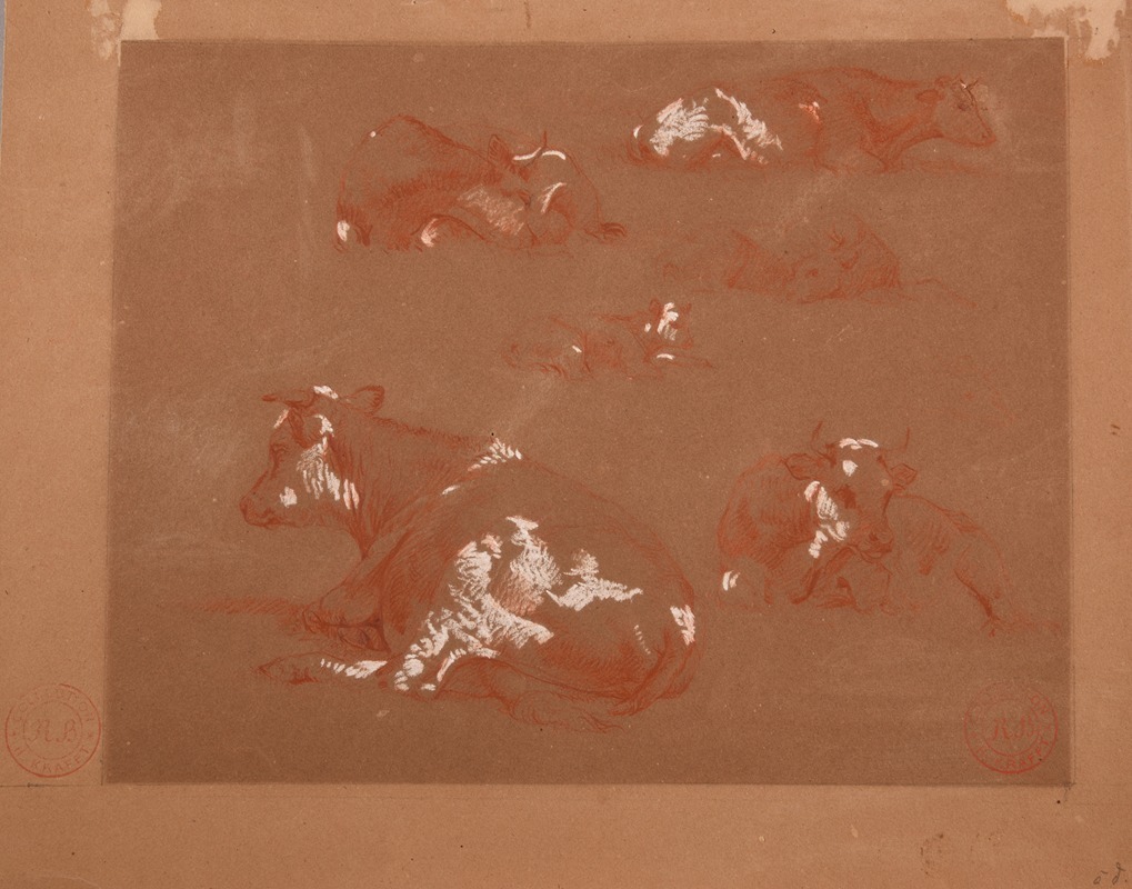Études de vaches. by Жак-Раймон Брассас — digital art print download