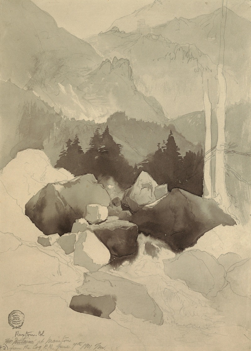 Study, Ruxton, Colorado by Томас Моран, 1901 — digital art print download