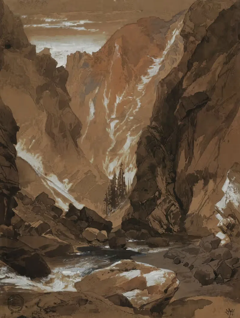 Тольтекское ущелье, Колорадо by Томас Моран, 1881 — digital art print download