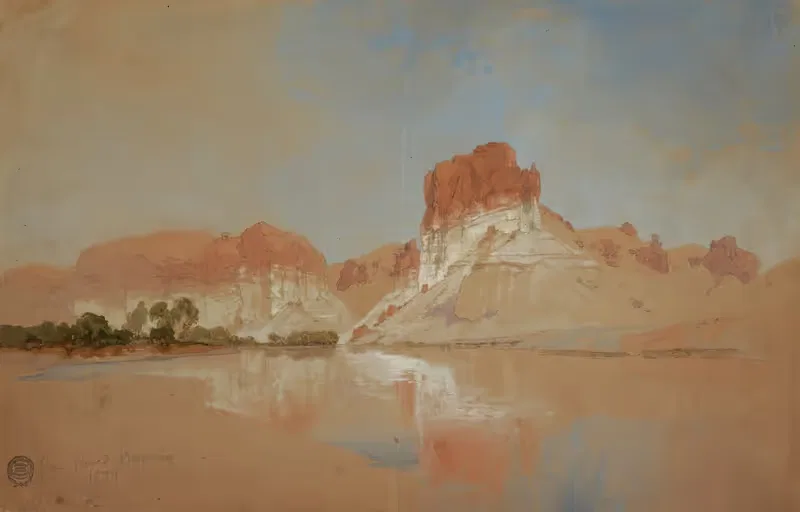 Зелёная река, территория Вайоминг by Томас Моран, 1879 — digital art print download