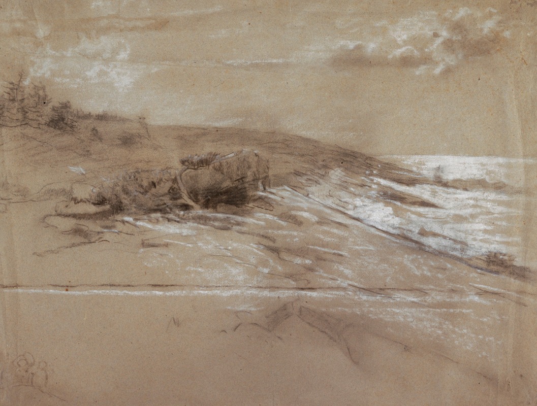 Seacoast With Scrub Pines, Prout's Neck, Eastern Point by Уинслоу Хомер — digital art print download