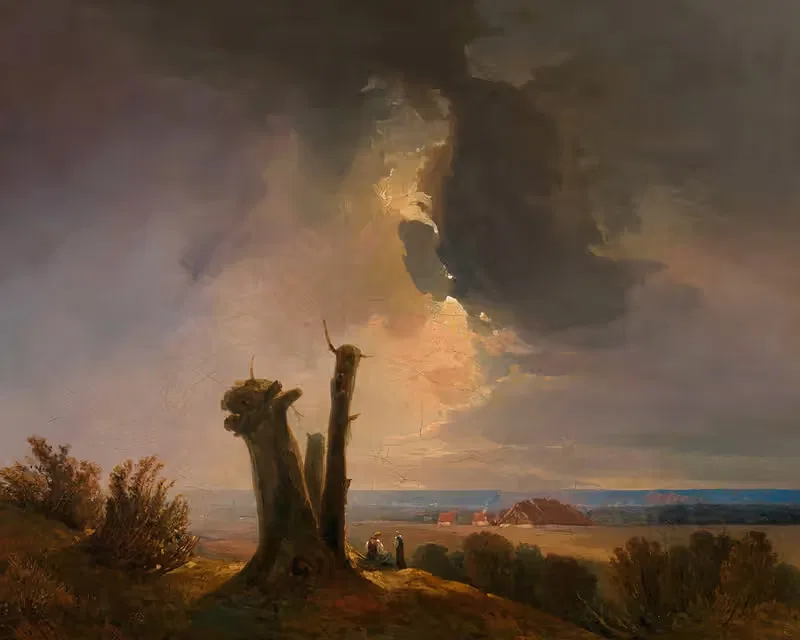 Westungarische Landschaft – Blick vom Leithagebirge — Adalbert Stifter