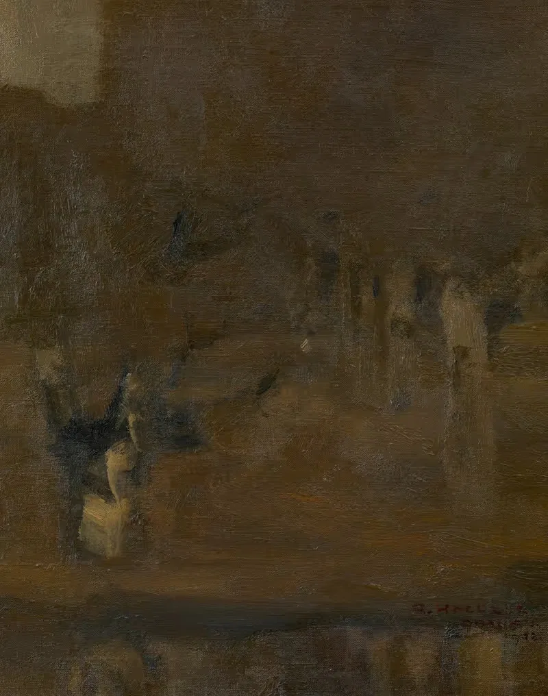Ландшафтное исследование из Дахау by Адольф Хёльцель, 1902 — digital art print download