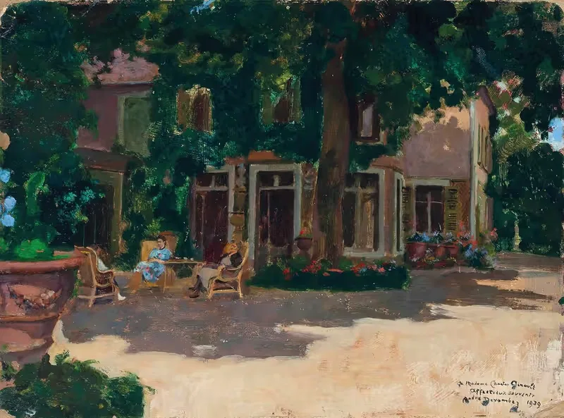 Полуденный чай в тени by Андре Виктор Эдуар Девамбез, 1939 — digital art print download
