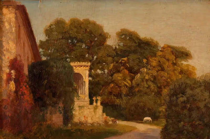 Partie aus dem Doblhoffpark in Baden — Anton Hlavacek