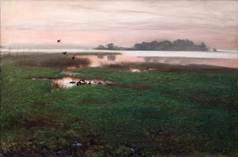 Вечерний пейзаж by Бруно Лильефорс, 1902 — digital art print download