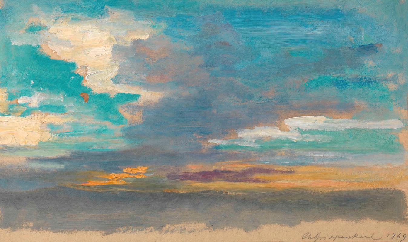 Wolkenstudie by Christian Griepenkerl, 1869 — digital art print download