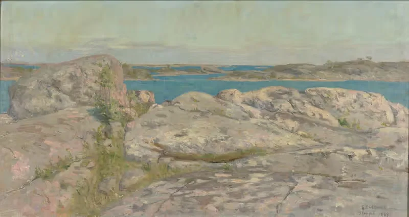 Rocks in the Sun by Elias Erdtman, 1889 — digital art print download