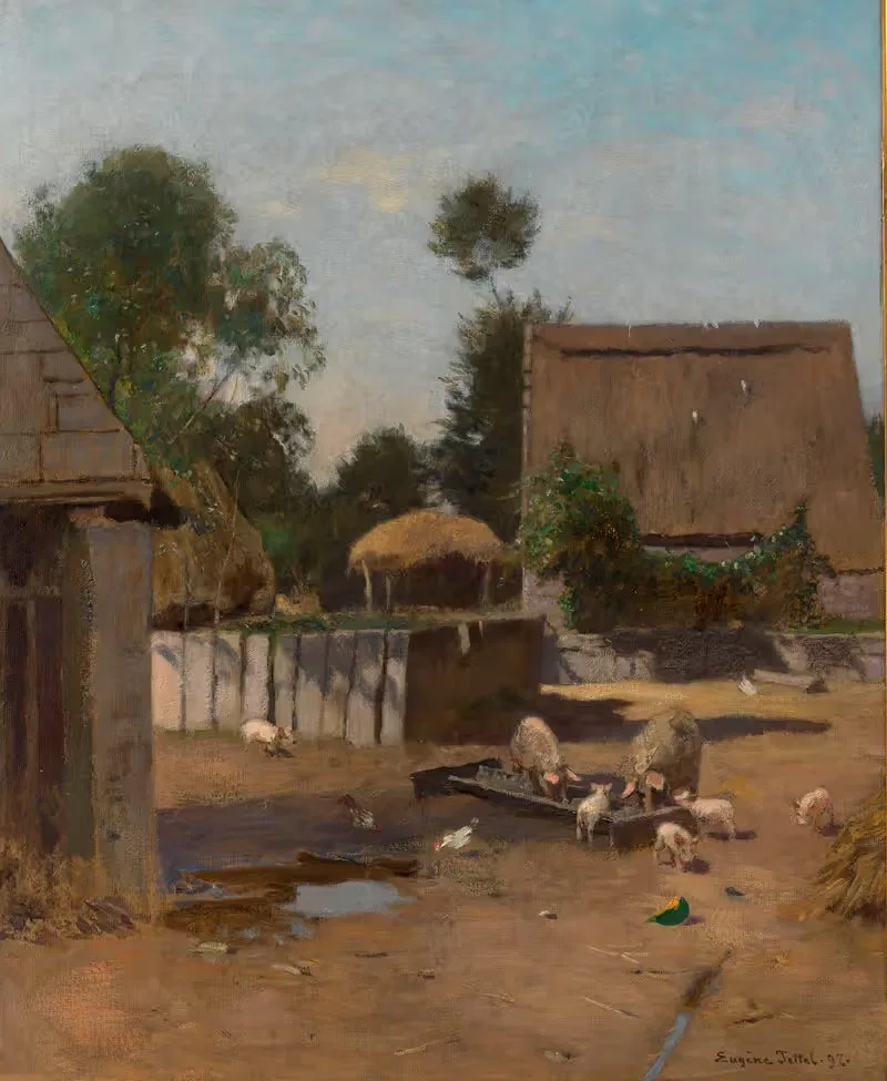 Ферма в Бретани by Евген Йеттель, 1897 — digital art print download
