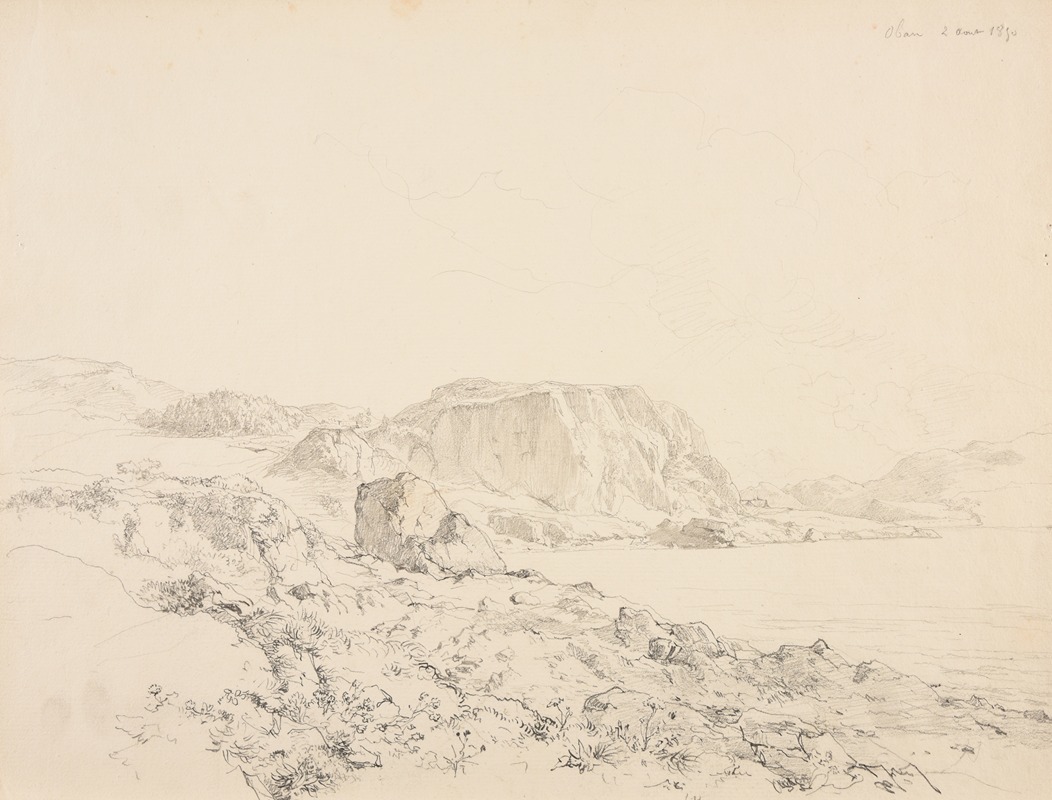 Paysage à Oban by Жак-Раймон Брассас, 1850 — digital art print download
