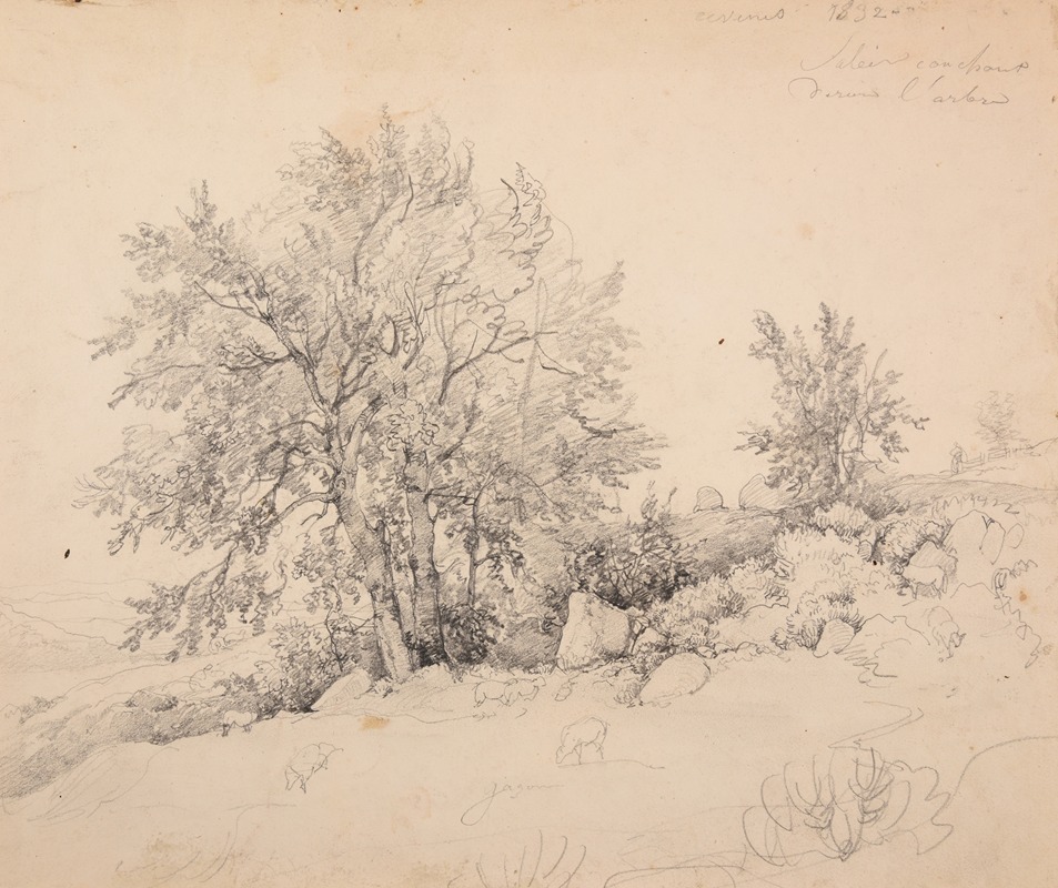 Paysage des Cévennes by Жак-Раймон Брассас, 1832 — digital art print download