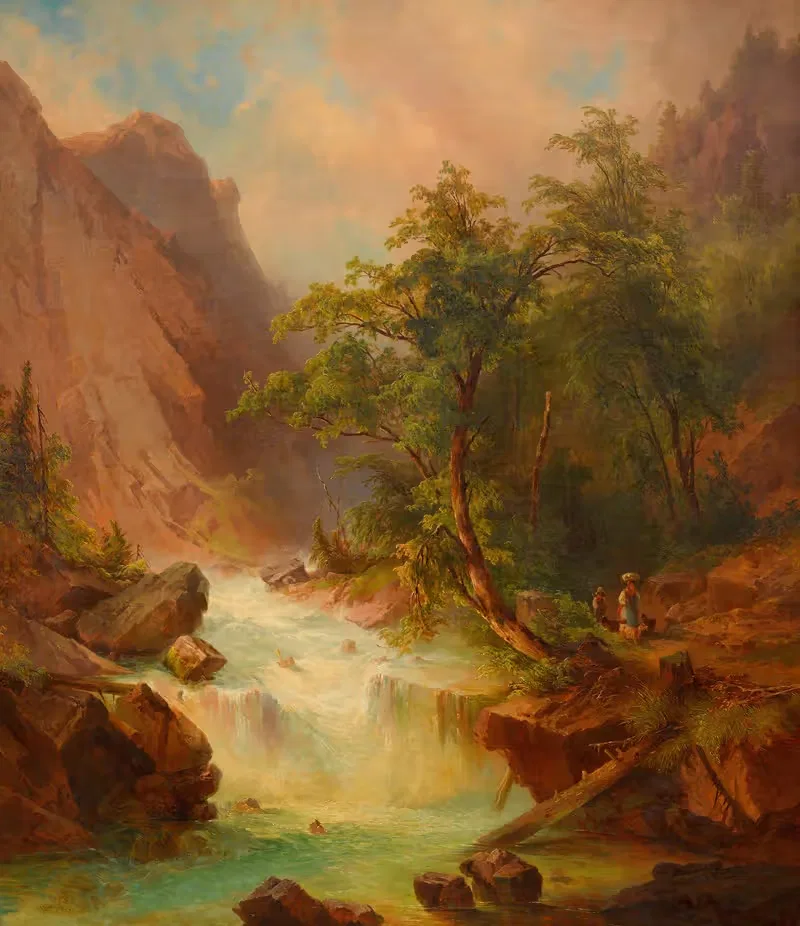 Wildbach in Gebirgslandschaft (Giessbach, CH) — Georg Geyer