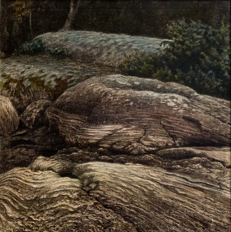 Плоские скалы в лунном свете by Густаф Фьестад, 1906 — digital art print download