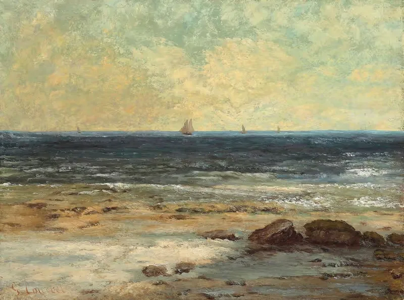 Берега моря, Палавас by Гюстав Курбе — digital art print download