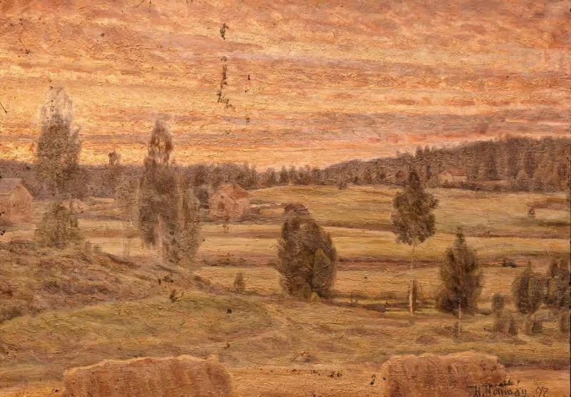 Вечерний пейзаж by Герман Норрман, 1897 — digital art print download