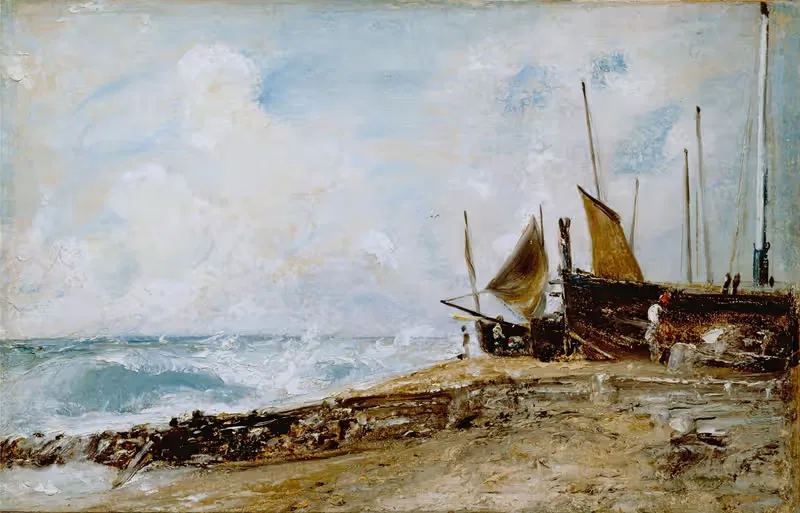 Побережье рядом с Брайтоном by Джон Констебл, 1824-1828 — digital art print download
