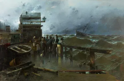 Предупреждение о кораблекрушении by Хосе Наварро и Ллоренс, 1894 — digital art print download