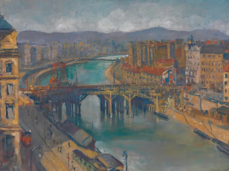 Строительство Мариенмоста by Карл Юлий Генрих Реви, 1914 — digital art print download