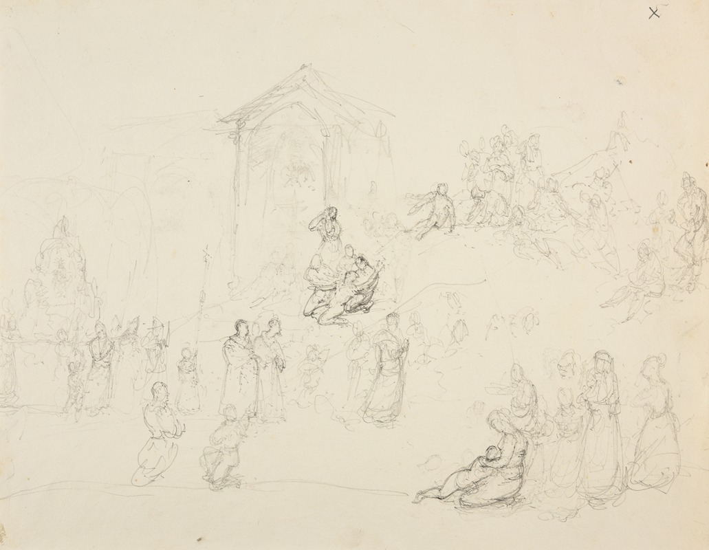 Scène de procession en Italie by Жак-Раймон Брассас — digital art print download