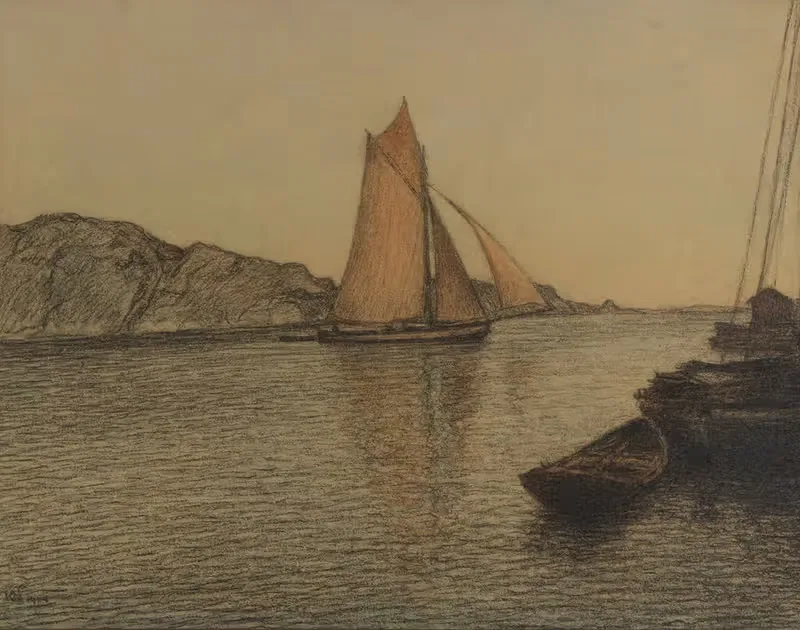 Моряки в проливе by Карл Норстрём, 1904 — digital art print download