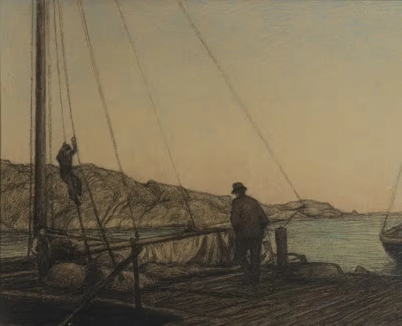 Набережная by Карл Норстрём, 1904 — digital art print download