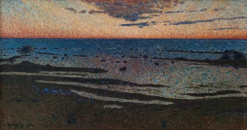 Летний вечер на Калмарсунде by Нильс Крюгер, 1904 — digital art print download