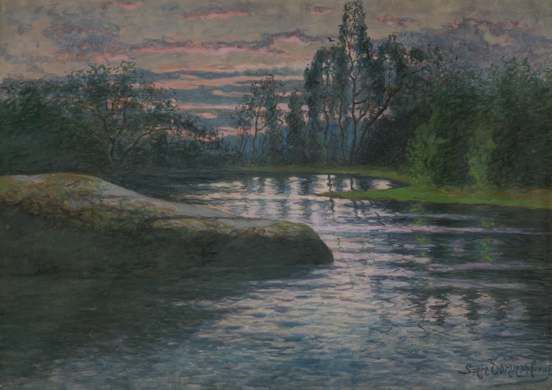 Landscape by Sam Ödmann, 1901 — digital art print download
