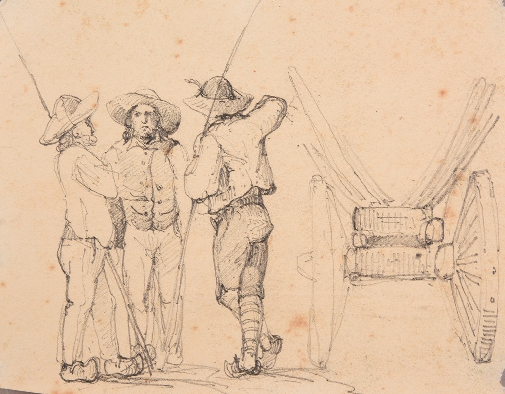 Trois bouviers et un chariot — Jacques-Raymond Brascassat