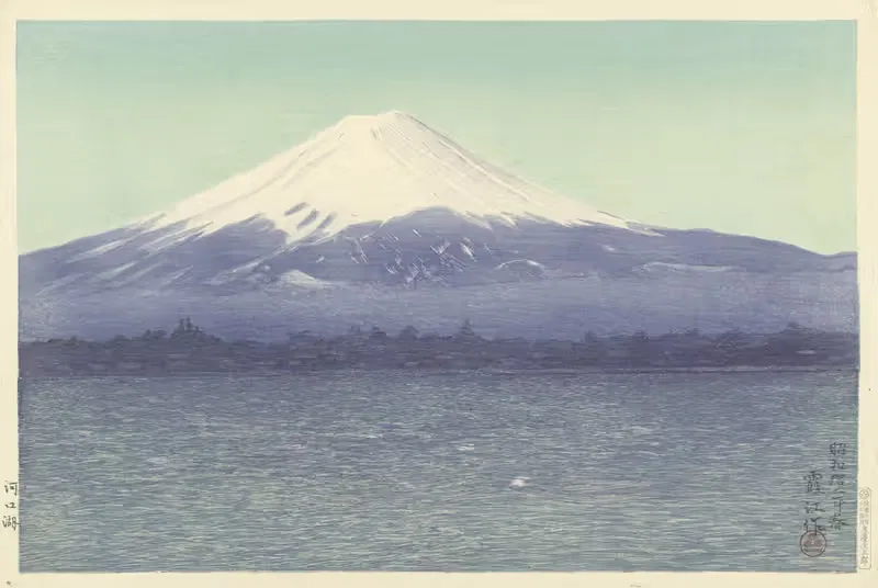 Het meer Kawaguchi by Shōzaburō Watanabe, 1937 — digital art print download