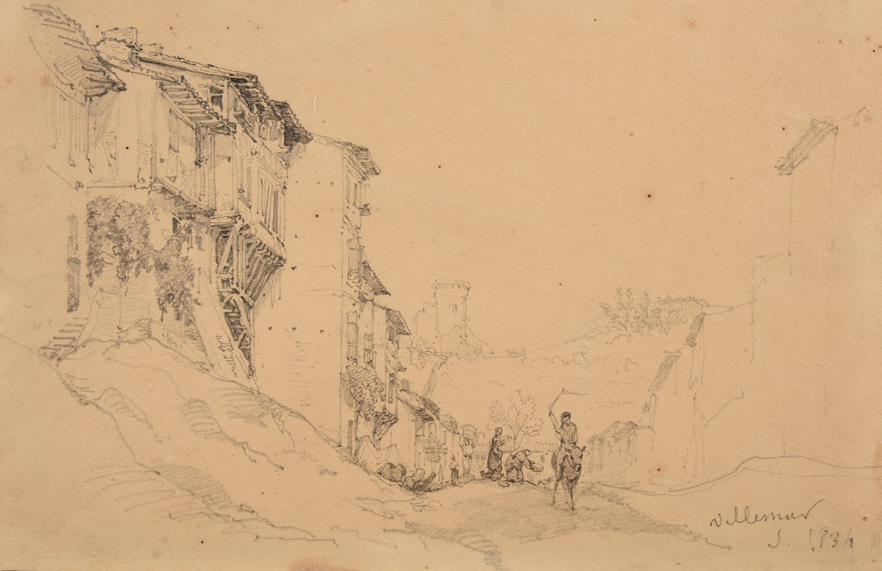 Villemur by Жак-Раймон Брассас, 1834 — digital art print download