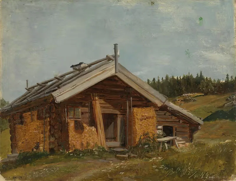 Farmhouse at Bolkesjø — Adolph Tidemand