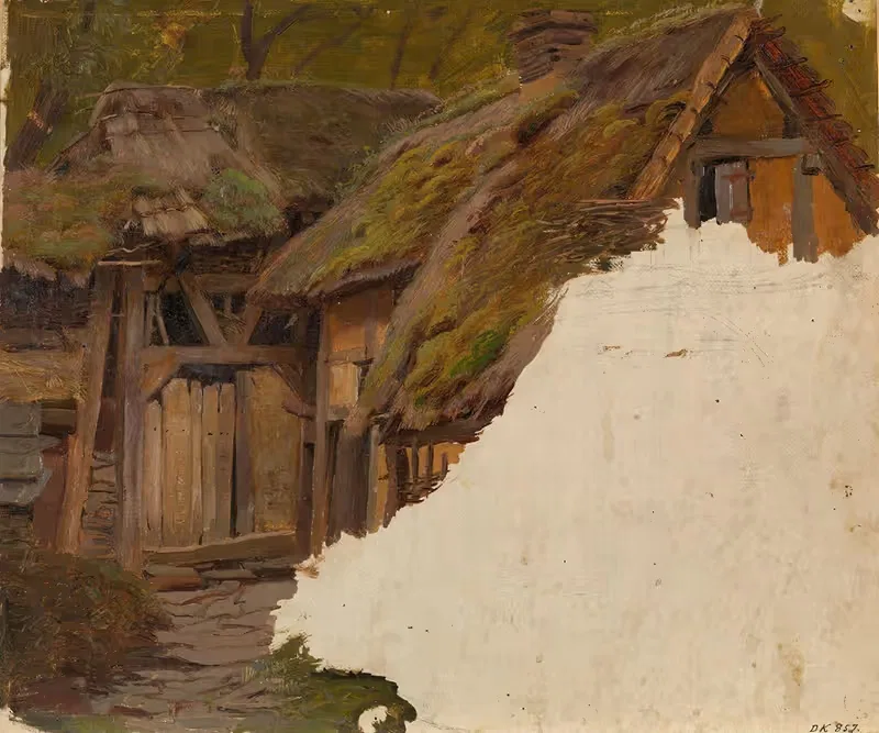 Этюд старой фермы by Адольф Тидеманд, 1837-1840 — digital art print download