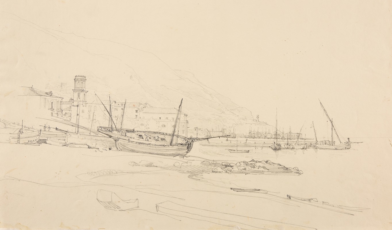 Vue d'un port indéterminé. by Жак-Раймон Брассас — digital art print download