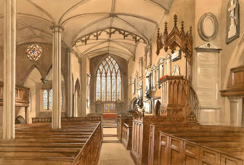 Old Handsworth Church before its Restoration — Allen Edward Everitt