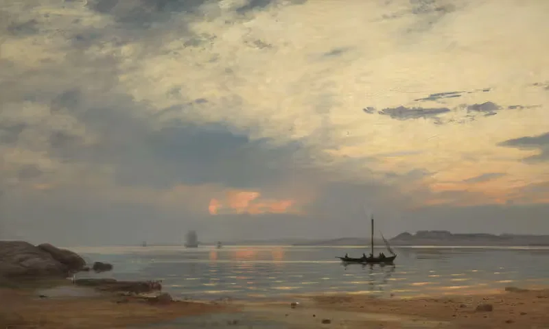 Вечер в Хвалере by Амальдус Нильсен, 1879 — digital art print download