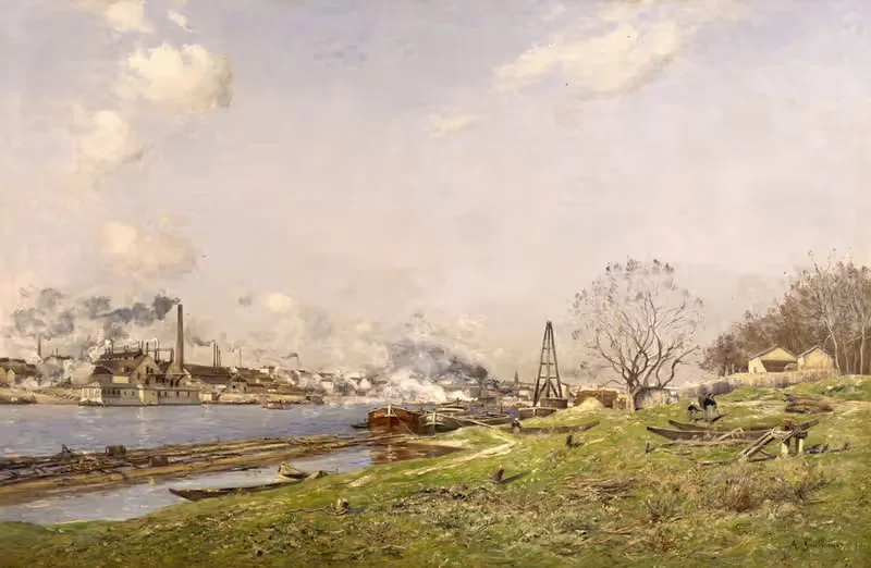 La Seine à Conflans-Charenton by Antoine Guillemet, 1892 — digital art print download