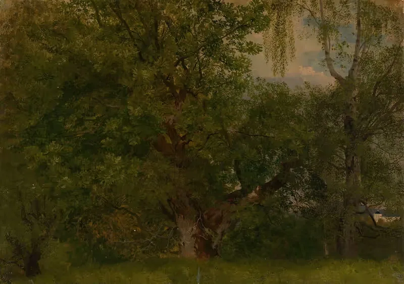 Лес у Улефосса by Август Каппелен, 1848 — digital art print download